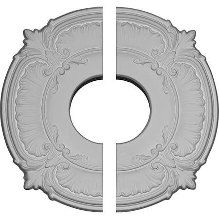 Ekena Millwork Attica Ceiling Medallion, Two Piece (Fits Canopies up to 4"), 12 3/4"OD x 4"ID x 1/2"P CM12AT2